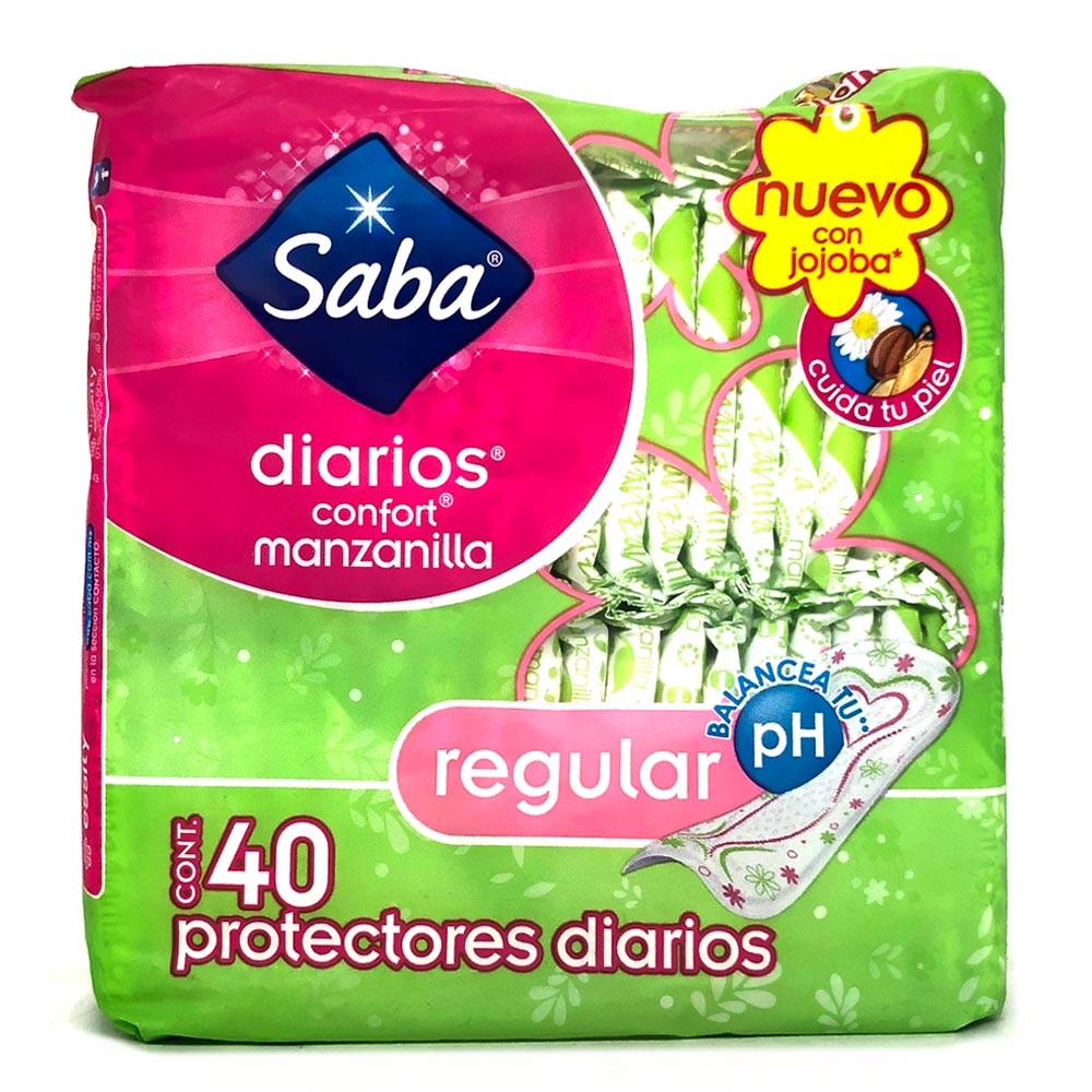 Protectores Diarios Saba Con Manzanilla 40 Unidades