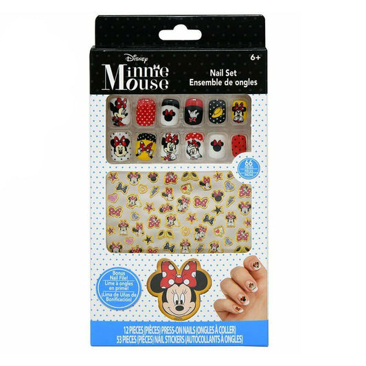 Uñas Falsas Minnie Mouse Para Niña