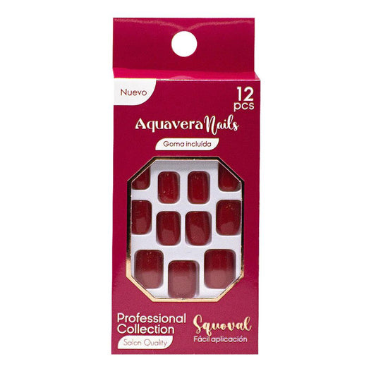Uñas Falsas Aquavera Squoval 7 Para Dama