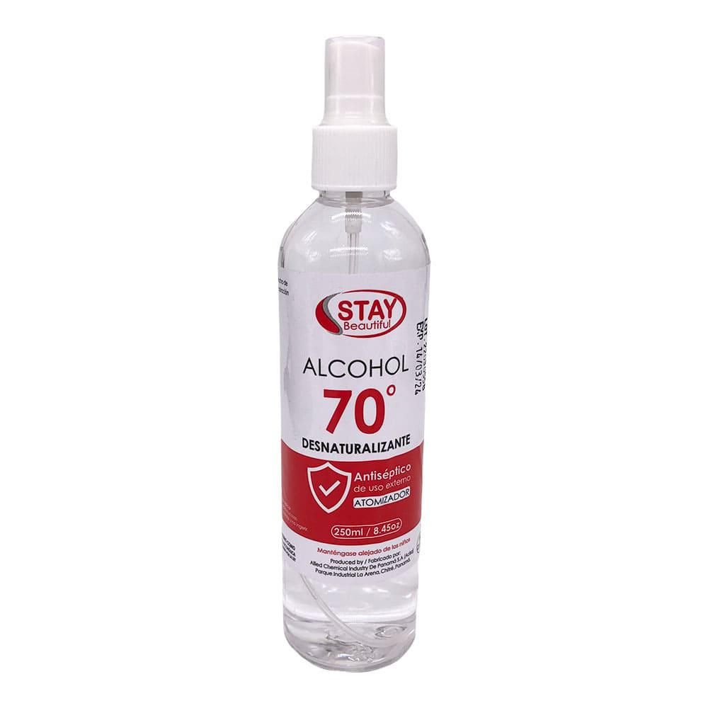 Alcohol Desnaturalizado Stay Beautiful en Spray 70° de 250 ml