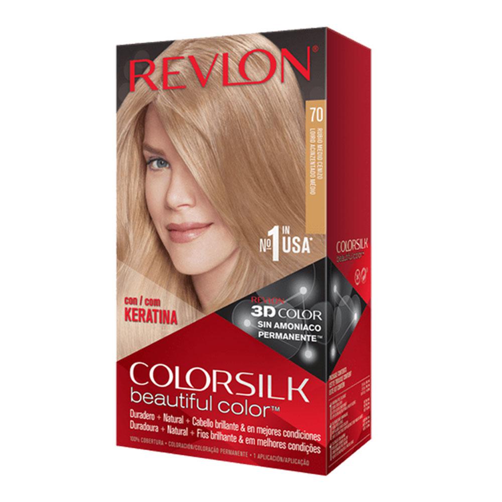 Tinte Revlon Colorsilk Rubio Medio Cenizo #70