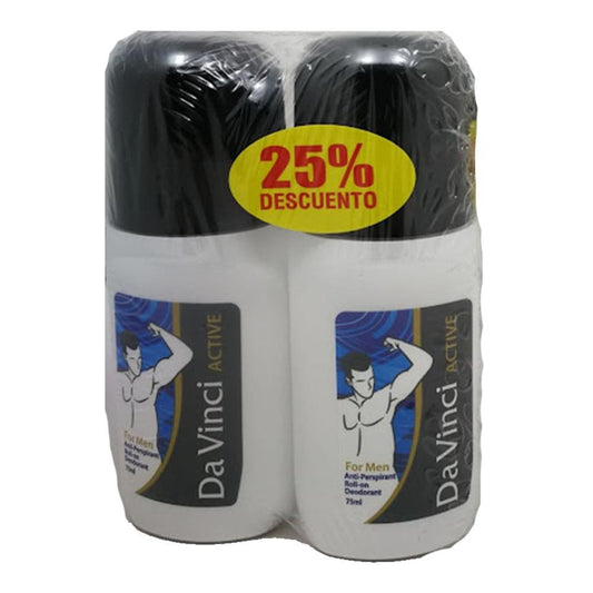 Desodorante Roll On Da Vinci Para Hombre 2 Piezas