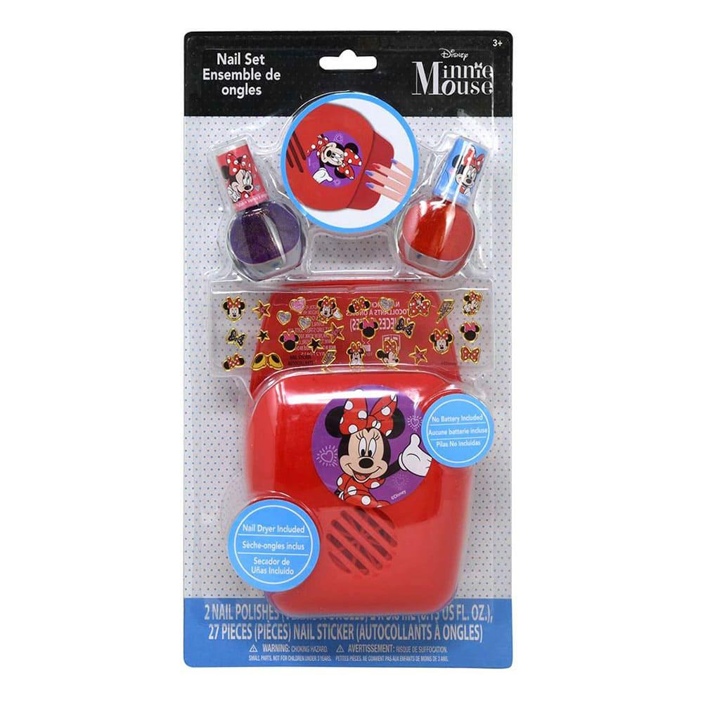 Set de Esmaltes y Secador Minnie Mouse Para Niña