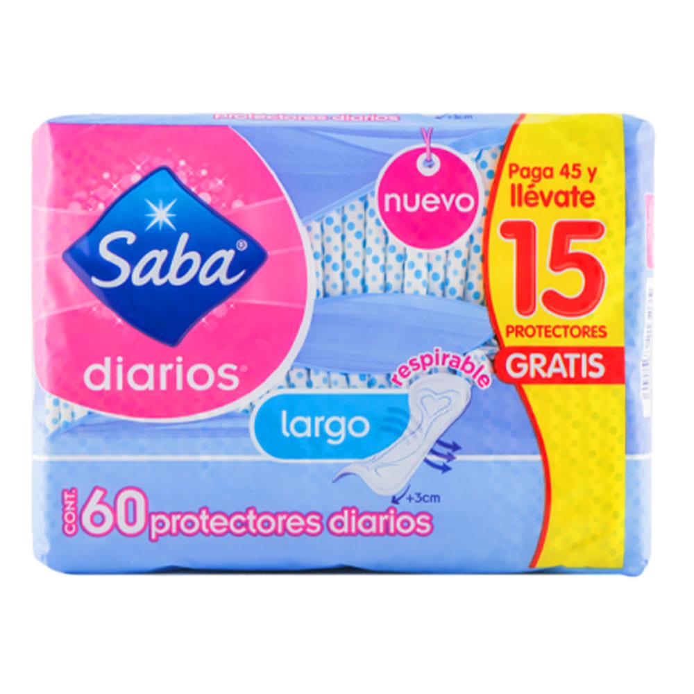 Protectores Diarios Saba Larga 60 Piezas