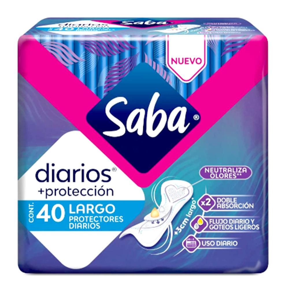 Protectores Diarios Saba Largo 40 Piezas